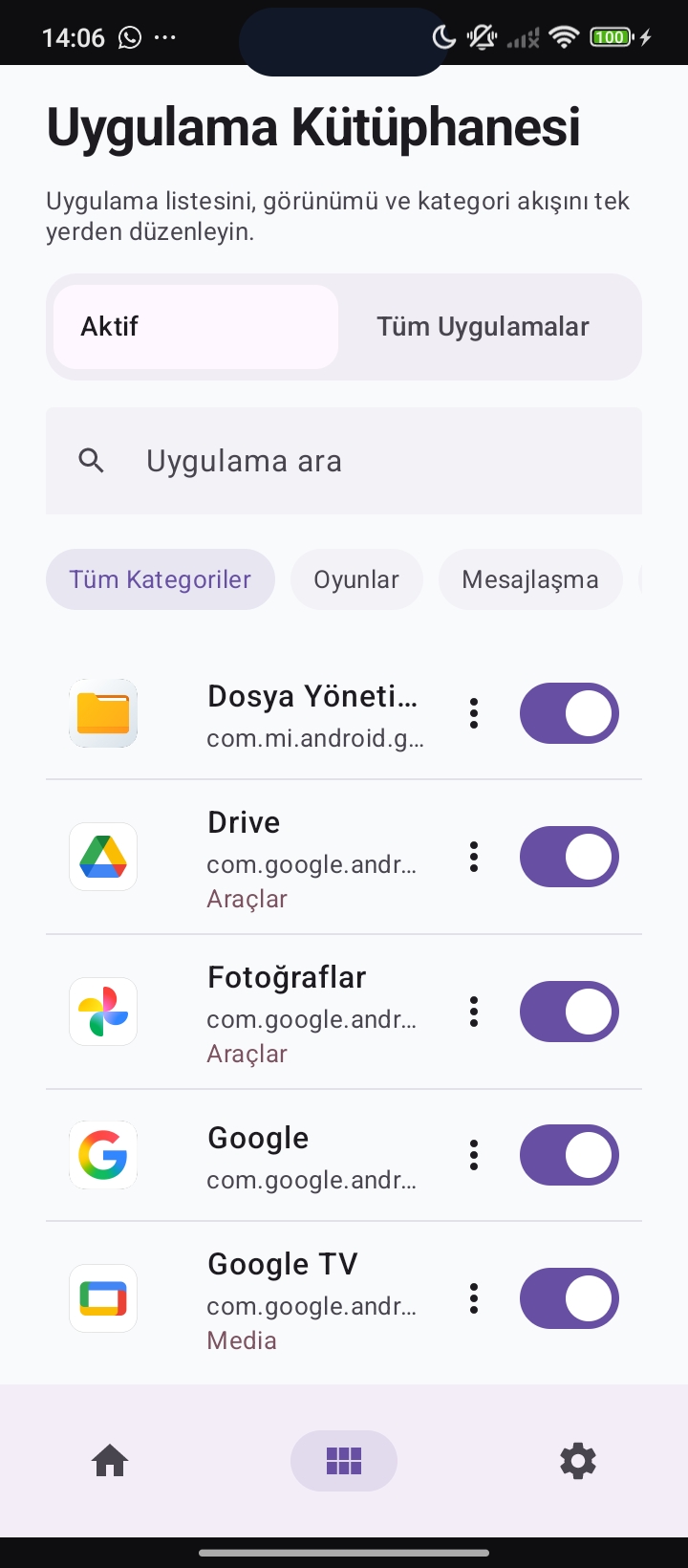 HyperIsle app library screen